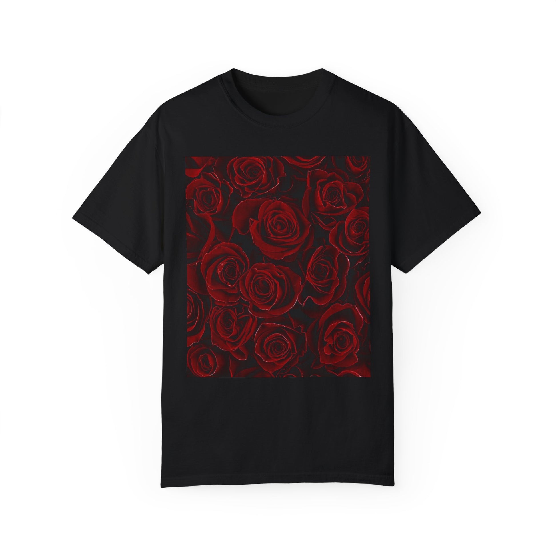 Red Roses Floral T-shirt Relaxed Fit