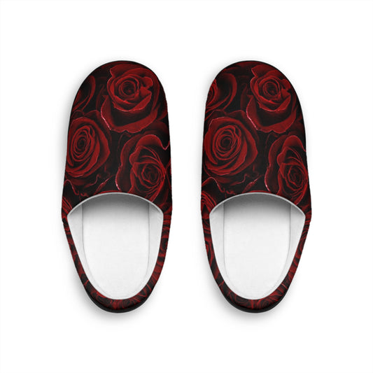 Red Roses Soft Floral Slippers – Bold & Comfortable