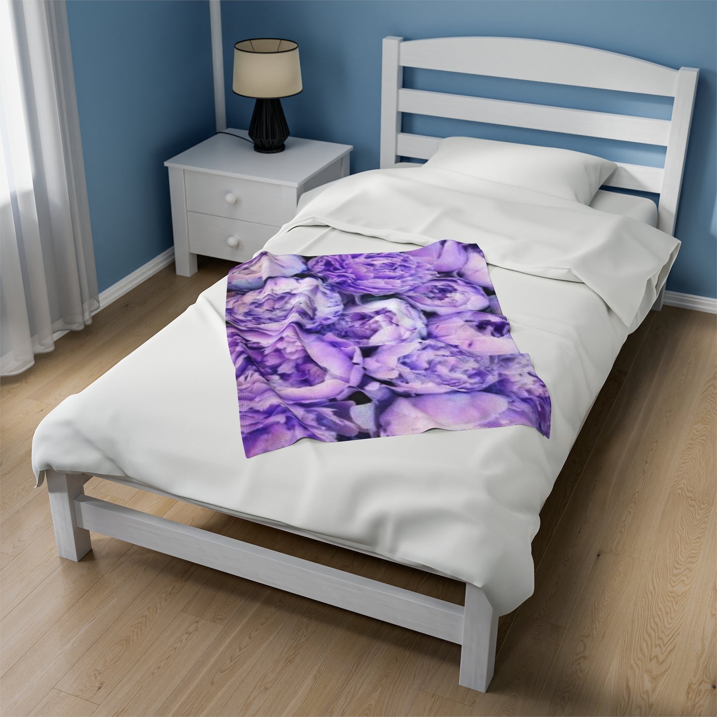 Soft Floral Blanket – Purple Peony Pattern for Floral Charm