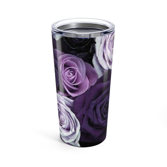 Stainless Steel Floral Tumbler 20 oz – Purple Roses