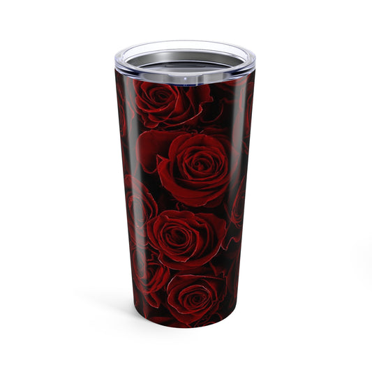 Stainless Steel Floral Tumbler 20 oz – Red Roses