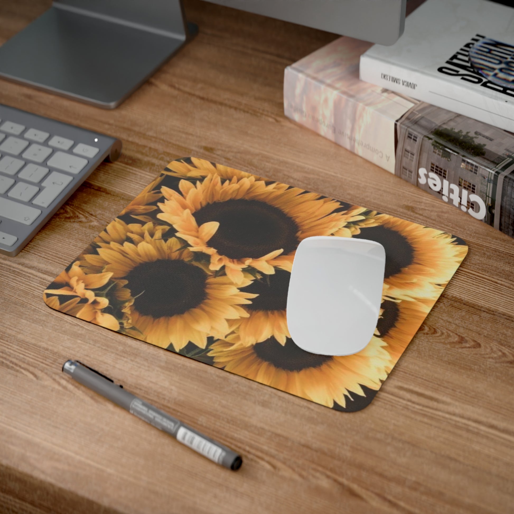 Sunflower Floral Desk Mouse Pad – Brighten Up Your Desk Space