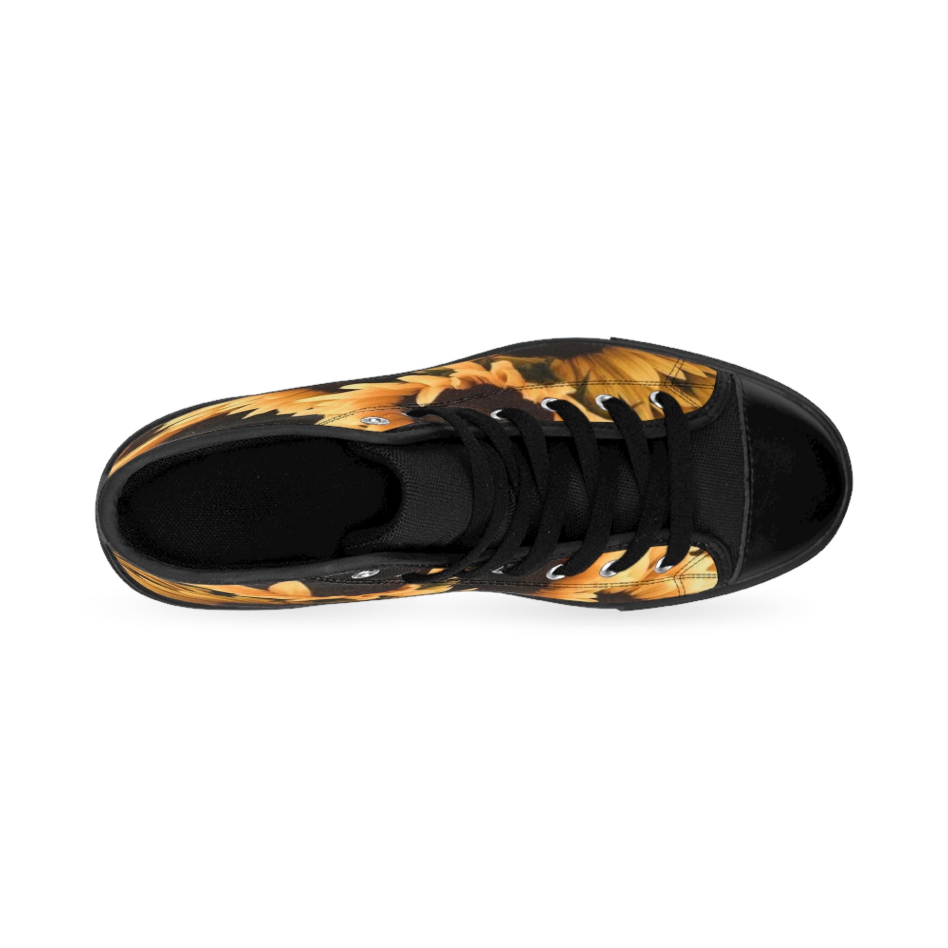 Sunflower Floral High Top Sneakers – Bright & Bold Footwear