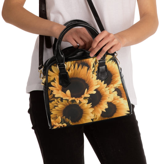 Sunflower Floral Shoulder Handbag – Bright & Cheerful