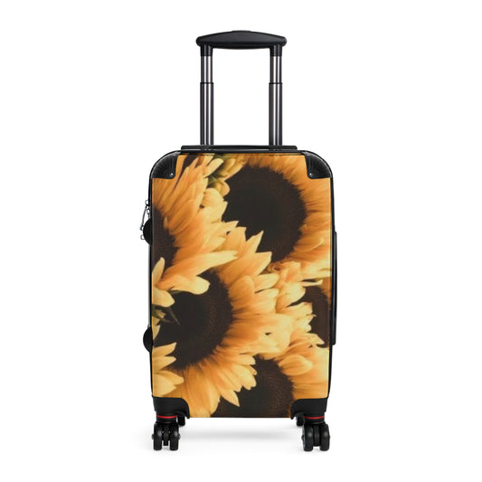 Sunflower Floral Suitcase for Travelers – Bright & Happy