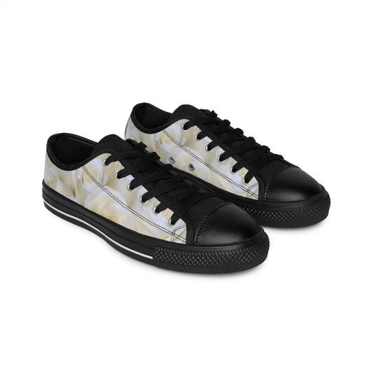 White Roses Comfortable Floral Sneakers – Chic & Comfy