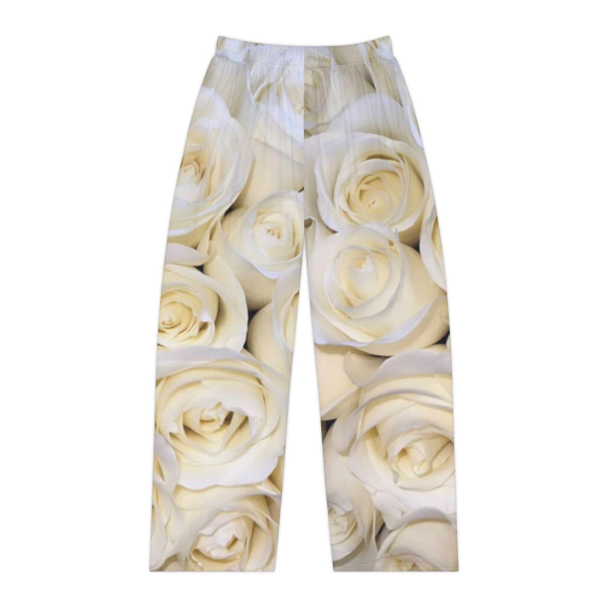 White Roses Cozy Floral Pajama Pant