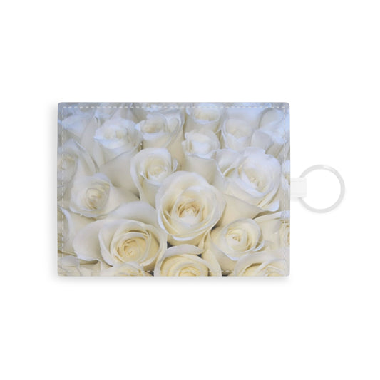  White Roses Floral Card Holder – Clean & Classic