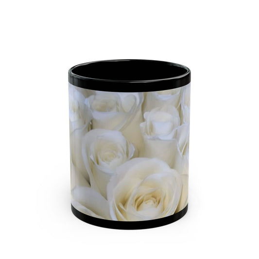 White Roses Floral Design Mug – Classic and Elegant Gift