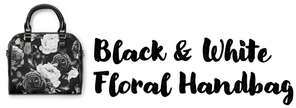 Black & White Floral Handbag